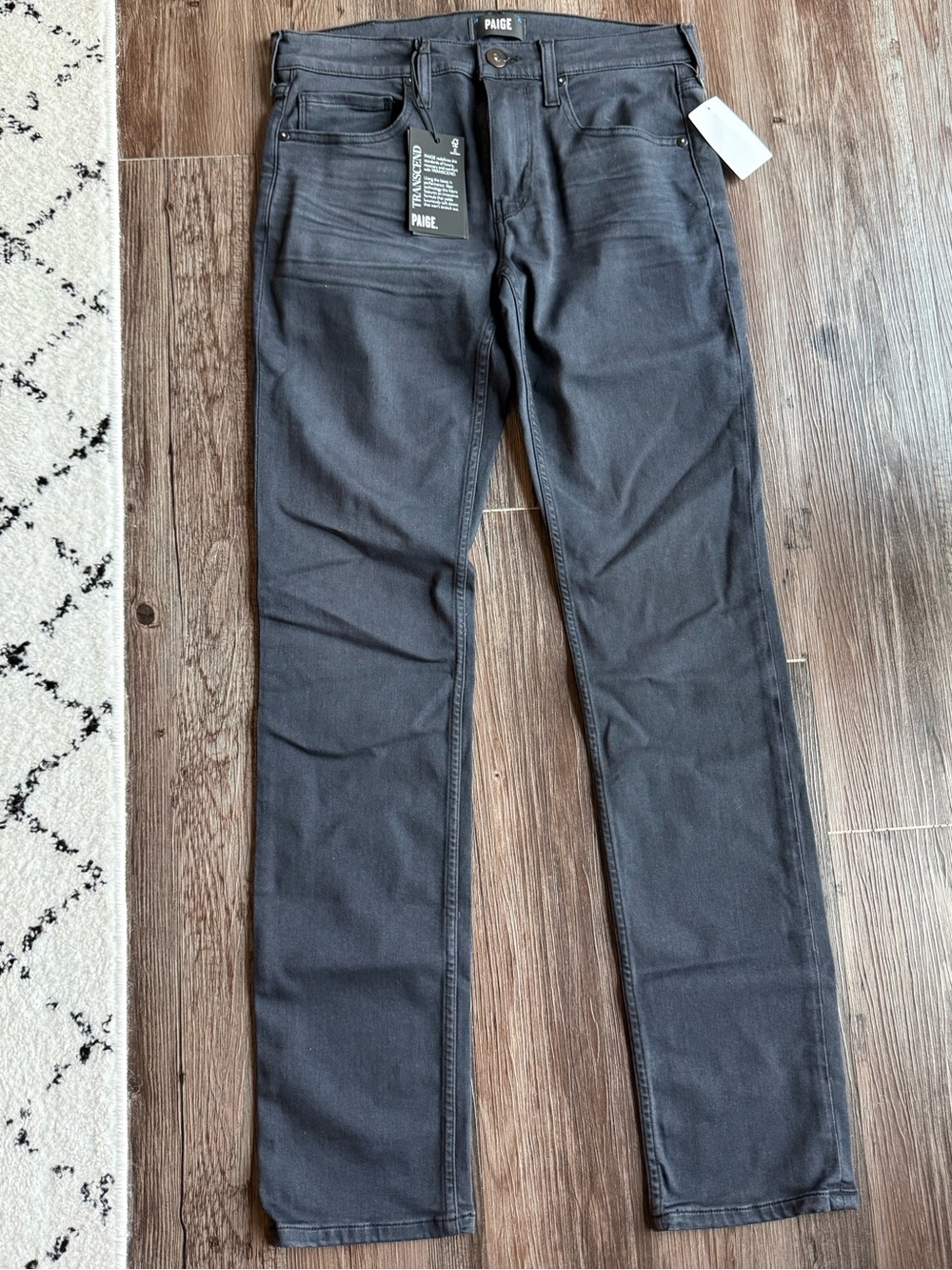 PAIGE Men’s Straight Jeans in Charcoal Gray